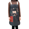 Adult childrens Christmas sleeveless cotton and linen kitchen apron custom pattern logo