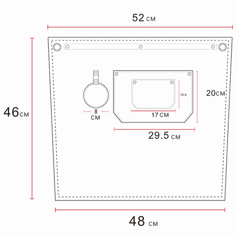Popular Washed Thicken Canvas Restaurant Waiter Uniform Carpenter Tool Waist Half Work Apron