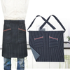 Custom Work Clothes Wholesale Men And Women Striped Half Apron For Kitchen Cafe Bakery Cake Shop Restaurant Overalls