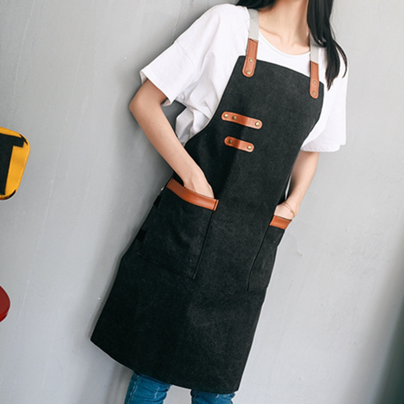 China manufacturer profession supply restaurant chef kitchen cooking garden cleaning canvas work apron for women