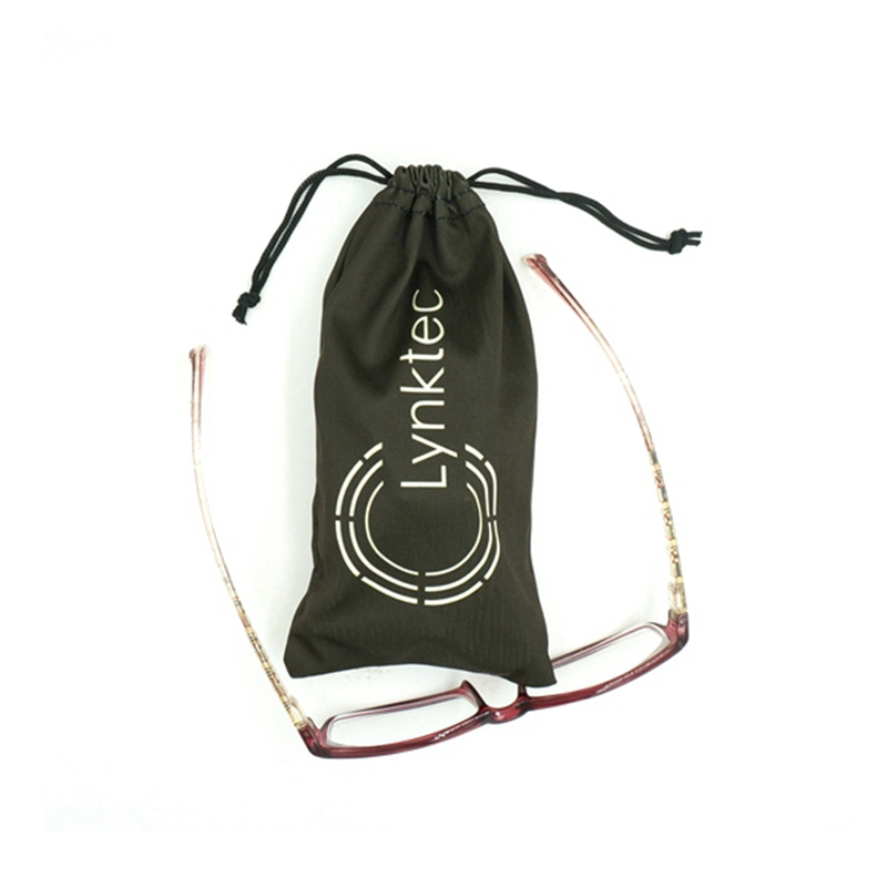 Portable soft microfiber glasses drawstring package bag for sunglasses