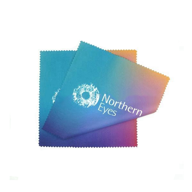 Logo printed microfiber cleaning glasses cloth