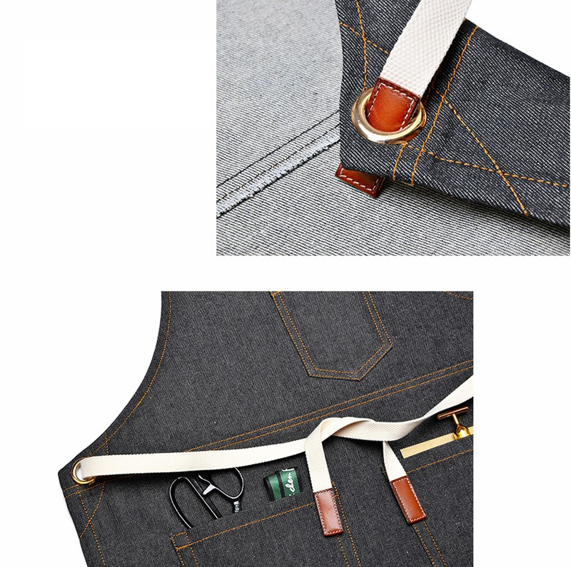  Strong durable factory profession custom thick denim apron with preferential price