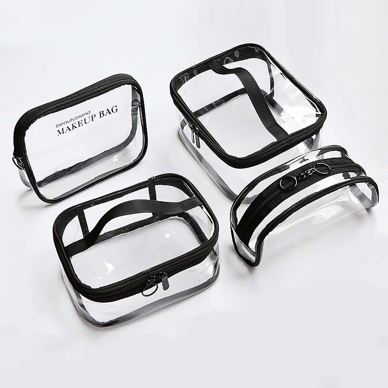 Factory custom promotional cheap pvc transparent bag cosmetic storage bag toiletries packaging bag for wholesale