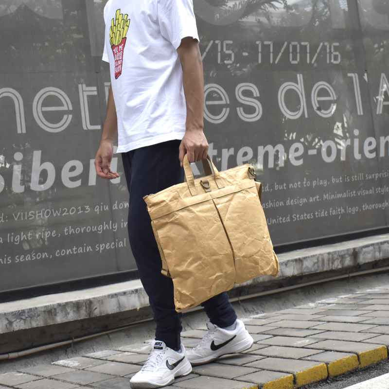 Unisex DuPont paper tyvek handbag large capacity travel shoulder bag