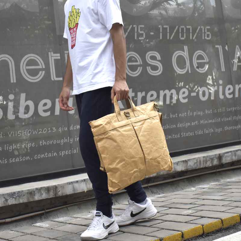 Unisex DuPont paper tyvek handbag large capacity travel shoulder bag