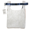 Foldable portable simple DuPont paper shoulder tote bag tyvek waterproof shopping bag with satin braided rope