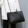 2018 new rhombic high quality chain mother bag black pu tote bag