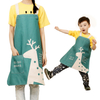 Nordic couple sleeveless apron cartoon parent-child kitchen baking adult children apron