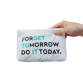 Simple tyvek paper small waterproof storage travel wash bag makeup handbag