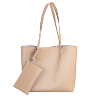 Ins fashion classic high quality strong and durable waterproof easy wash pu waterproof tote bag for ladies