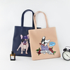 High quality logo printed leather tote shopping bag