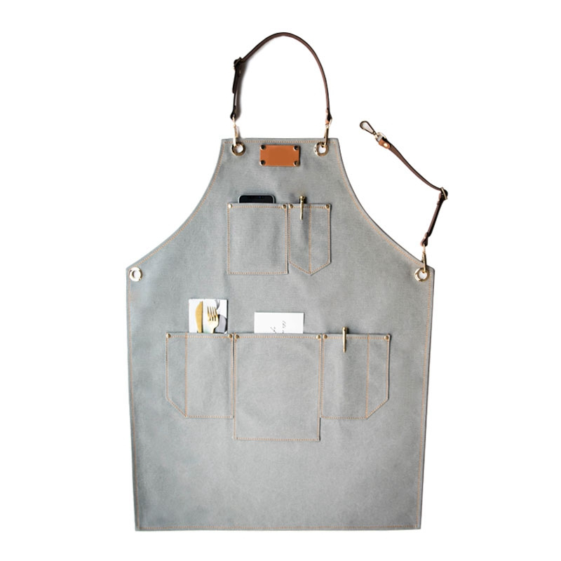 New Style Adjustable Canvas Work Apron with Custom Pockets