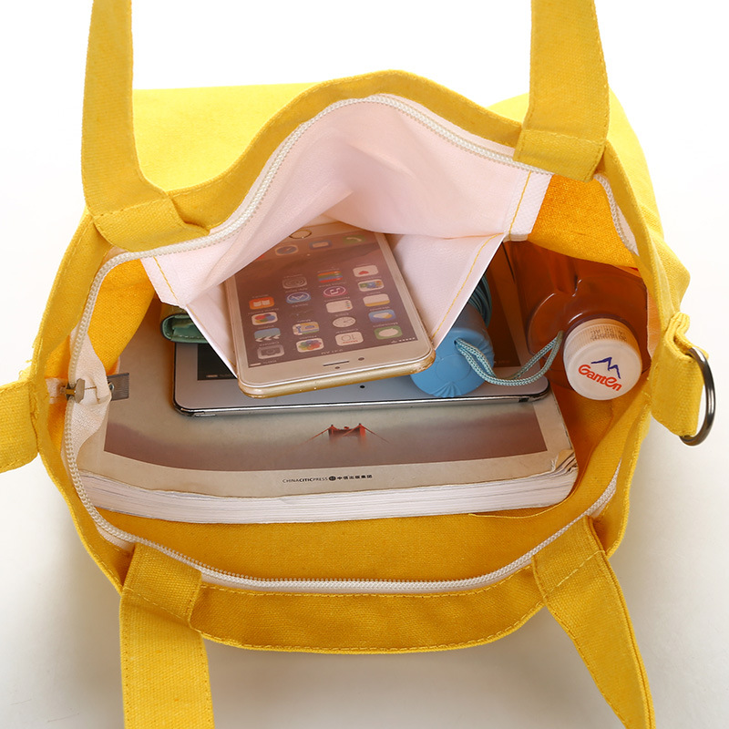 Fashion poratble polyester cotton canvas bag