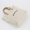 High quality women canvas shopping bag with leather strap