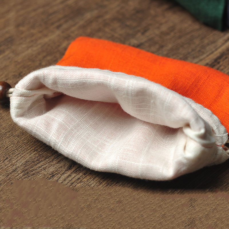 Colorful eco friendly breathable linen drawstring gift bag