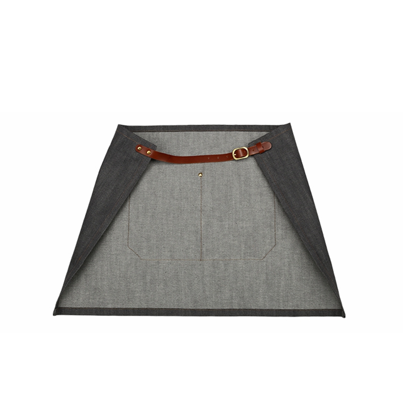 Wholesale Durable Denim Fabric Waist Apron With Cowhide Straps