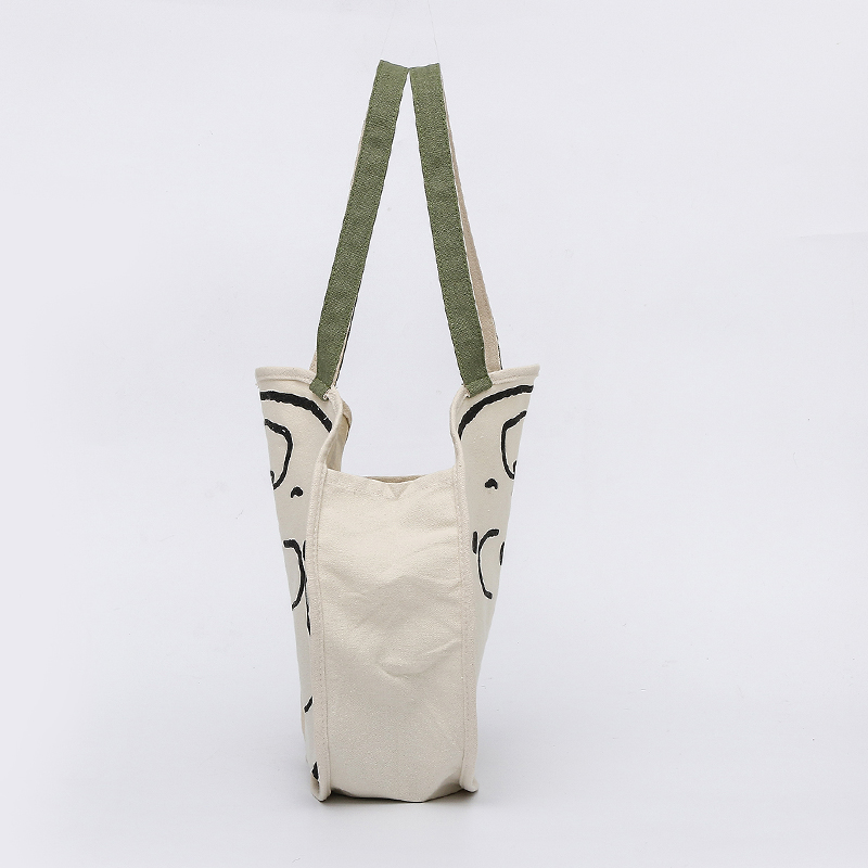 Silk printing cartoon canvas tote bag