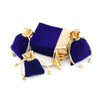 Wholesale custom logo blue Jewellery pouch bag For gift bracelet packaging Velvet Pouch