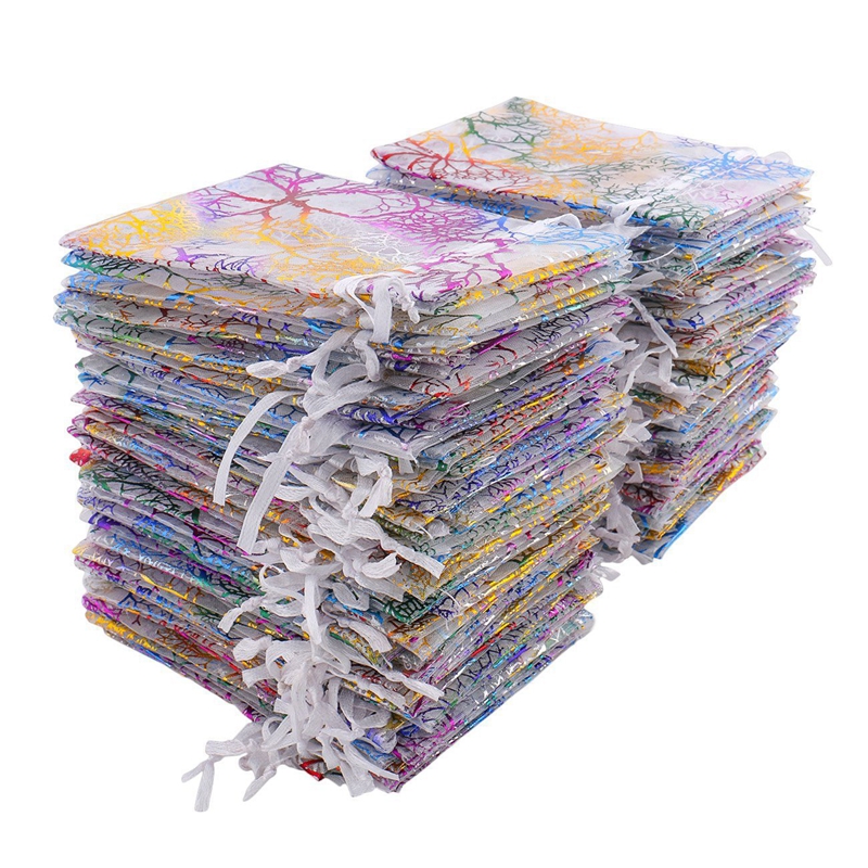 Wholesale unique design cheap christmas gift organza bag