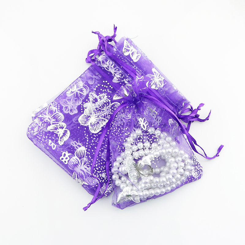 Organza jewelry packaging bags small drawstring pouch gift bag
