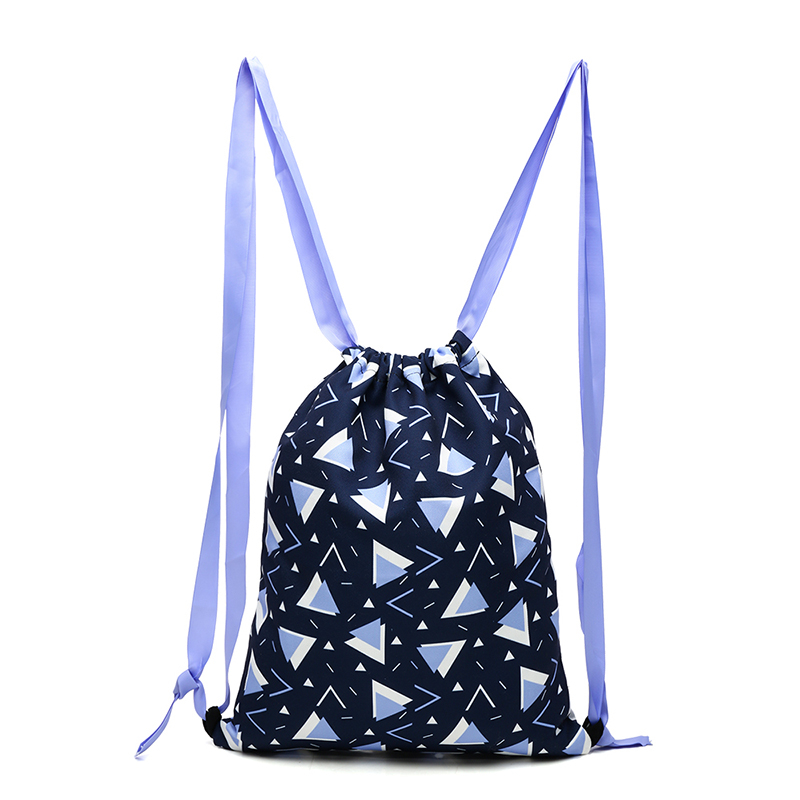 Fashion popular brand new durable recycled canvas drawstring backpack