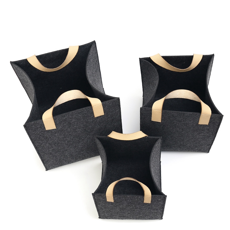 Amazon best selling different sizes customized soft felt shopping bag