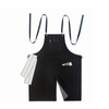 Leather black denim work apron barista restaurant gardening floral hair cutting cotton canvas apron for promotional