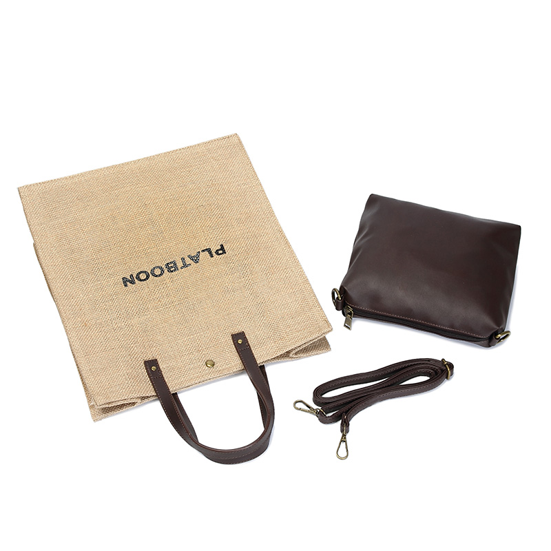 China supplier direct supply natural breathable eco friendly comfortable jute linen tote shopping bag with promotional price