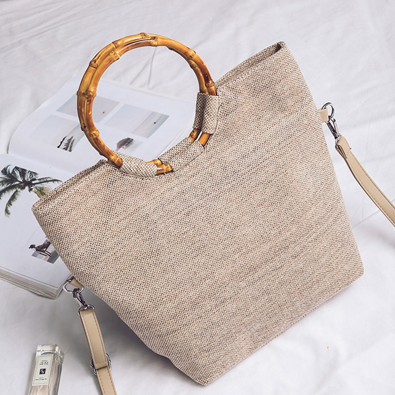 Eco friendly breathable natural color customized fashion popular lightweight practical jute shopping shoulder bag for women