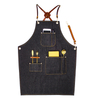 Wholesale top grade eco-friendly oil proof denim apron for kitchen cooking