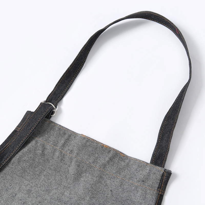 Wholesale Fashion Cowboy Hanging Neck Apron Custom Printing LOGO Painting Cafe Baking Cake Nail Shop Overalls Denim Apron