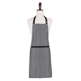 Wholesale good price striped design eco-friendly oil-fouling long cotton apron for kitchen 