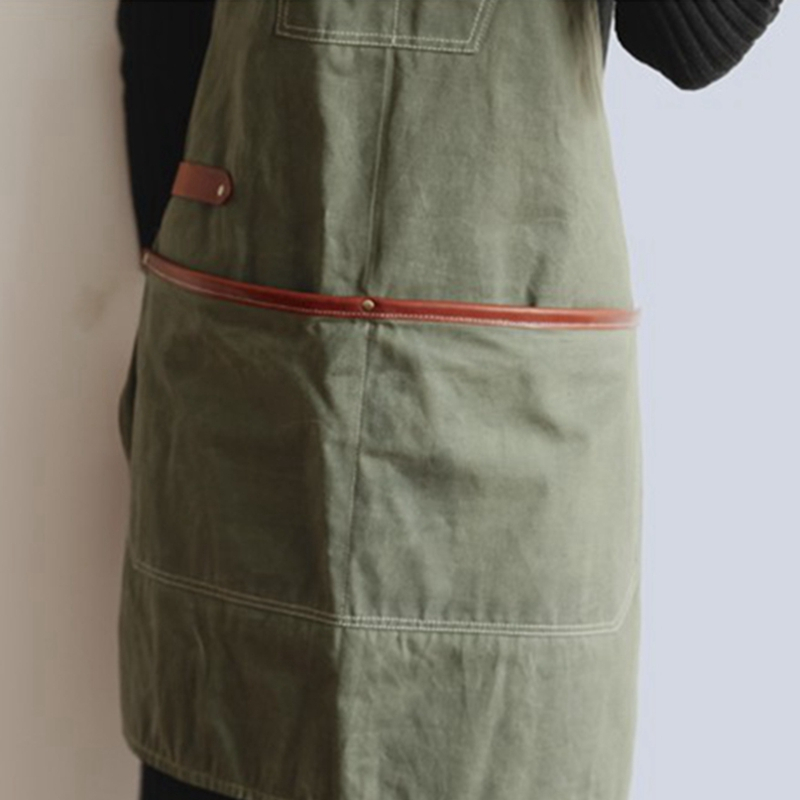 Hot-selling Army Green Thick Canvas Leather Belt Apron