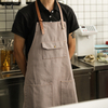 Chinese Factory Custom Logo Wholesale Canvas Fabric Household Kitchen Apron Or Haircut Salon Overalls
