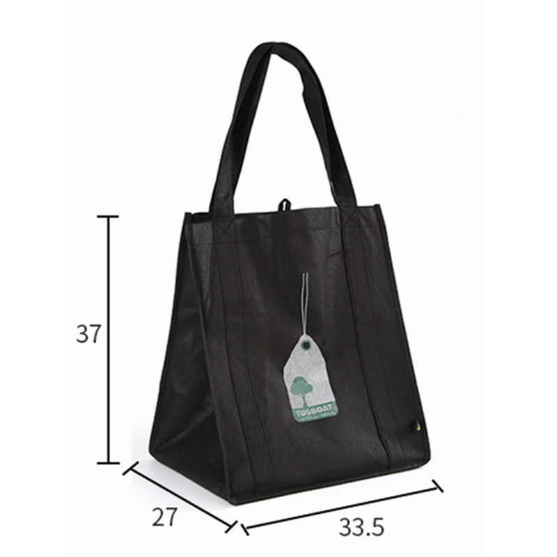 Clear printing thick strong load bearing large capacity non woven tote shopping grocery bag 