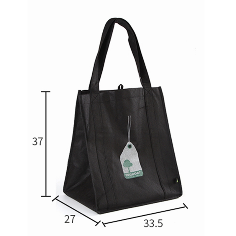 Clear printing thick strong load bearing large capacity non woven tote shopping grocery bag 