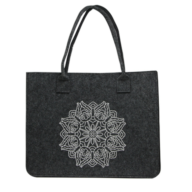 Factory direct wholesale low price cheap eco friendly recycled felt shopping tote bag with strong load bearing