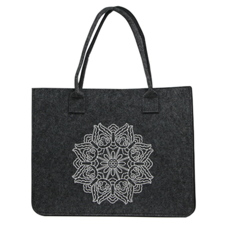 Factory direct wholesale low price cheap eco friendly recycled felt shopping tote bag with strong load bearing