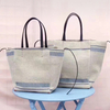 2018 new simple cotton and linen shoulder bag large capacity shopping bag tote bag