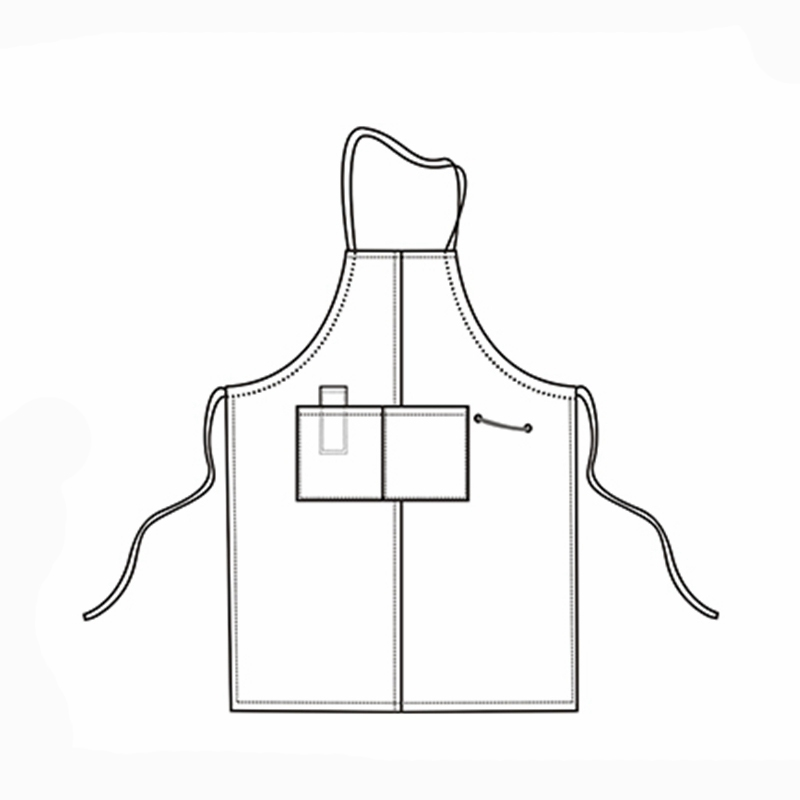 Eco-friendly Comfortable 100% Cotton Household Kitchen Apron