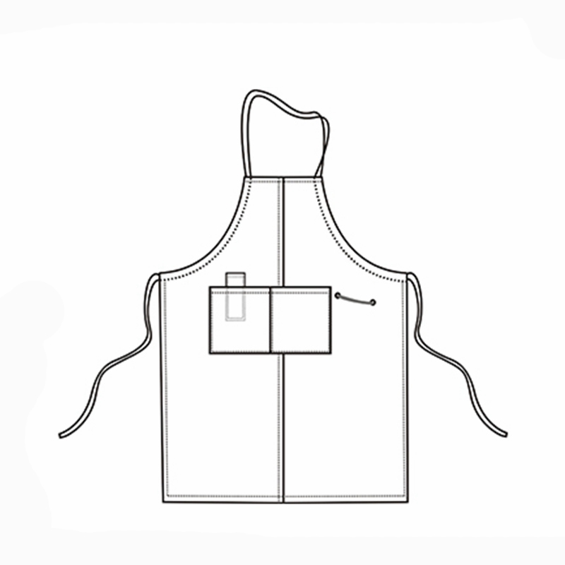 Eco-friendly Comfortable 100% Cotton Household Kitchen Apron