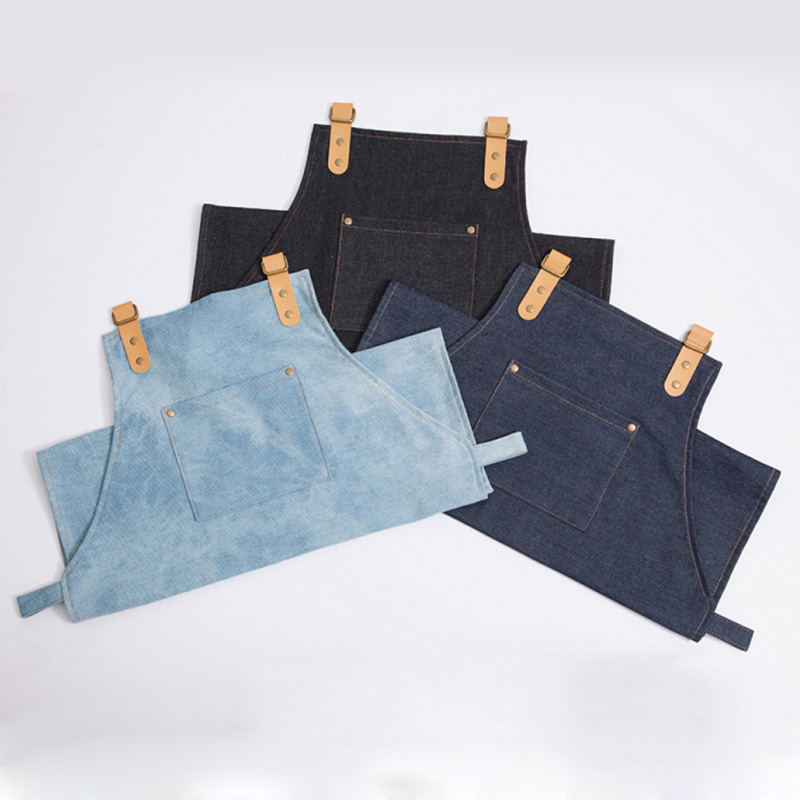 Custom Wear-resistant Thicken Denim Barista Work Apron