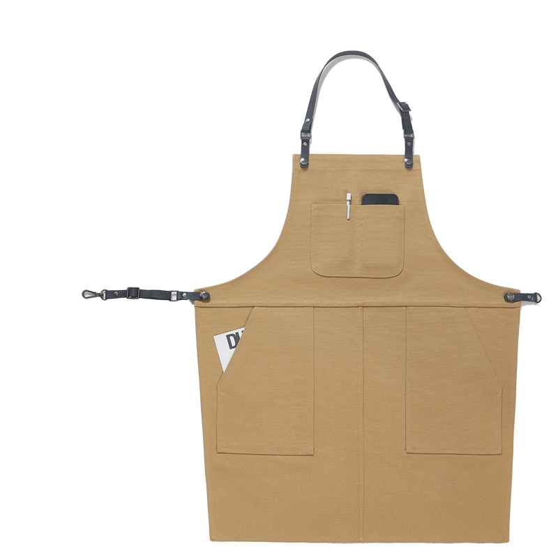 Professional adjustable washable grease proof adult waitress canvas apron