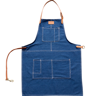 Fashion retro couple admin apron Nordic canvas bodice sleeveless adult painting western restaurant overalls