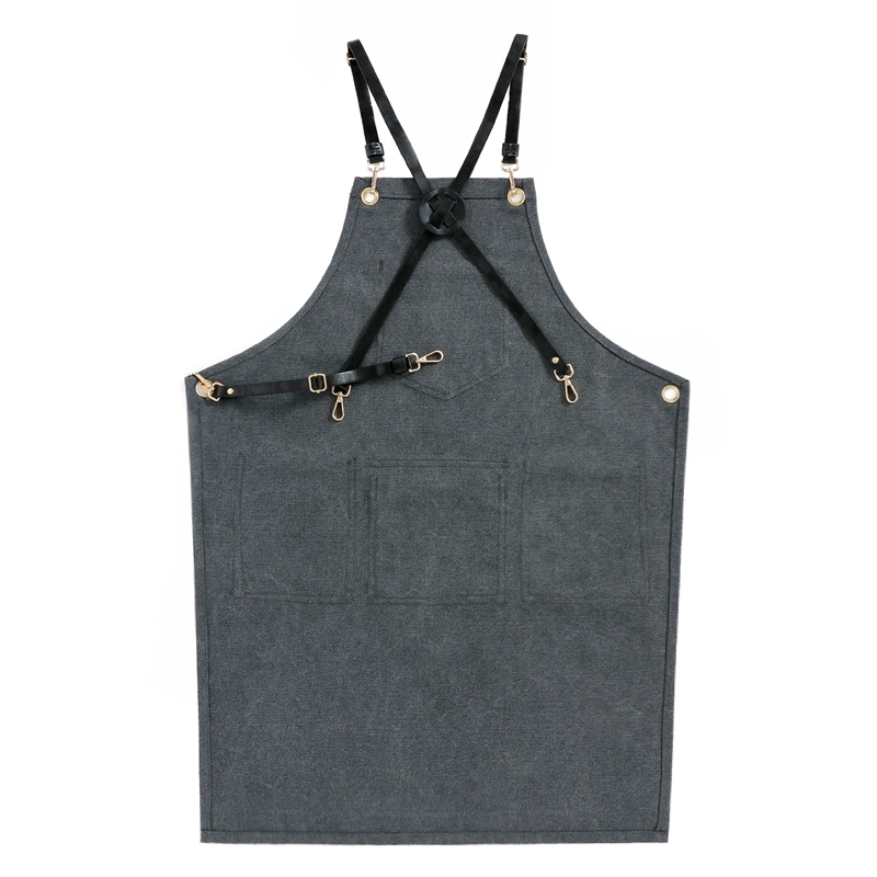 Professional Custom Leather Belt Combine Cotton Fabric Canvas Apron