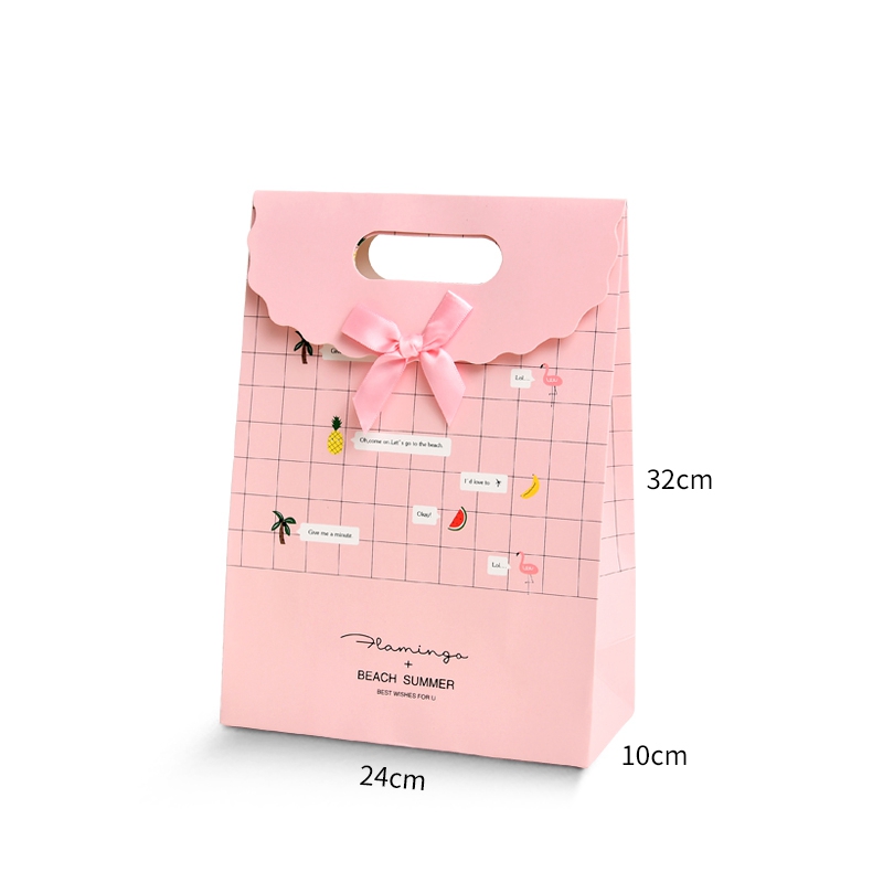 Custom design luxury famous brand packaging paper bag with custom logo and handle