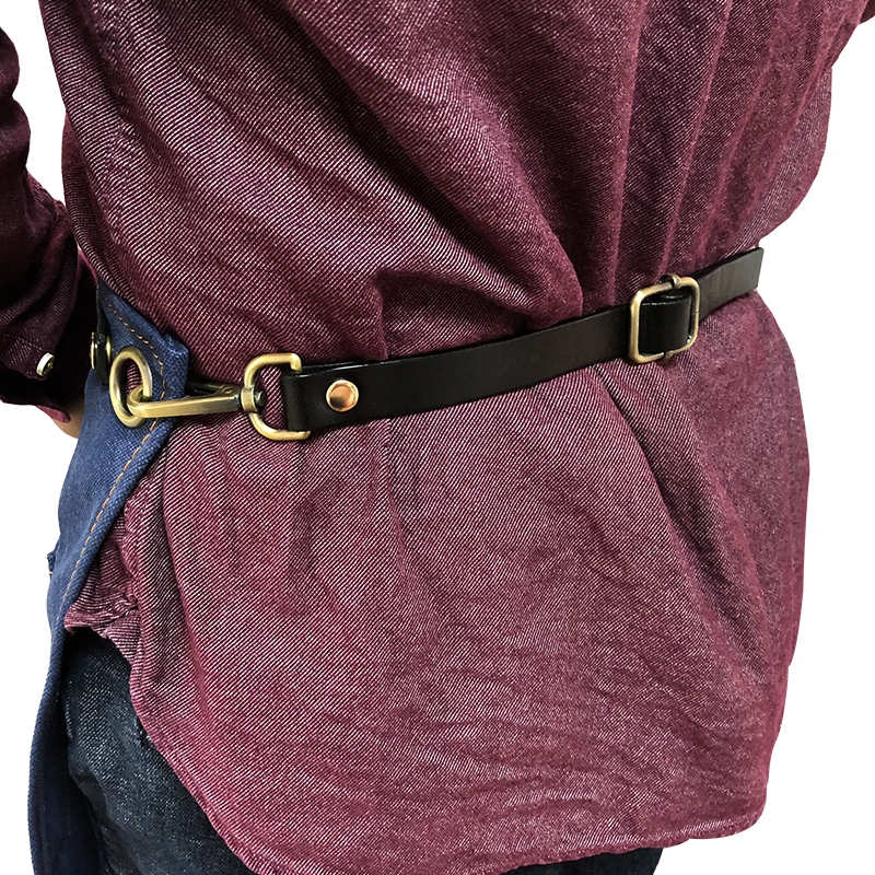 Popular Washed Thicken Canvas Restaurant Waiter Uniform Carpenter Tool Waist Half Work Apron