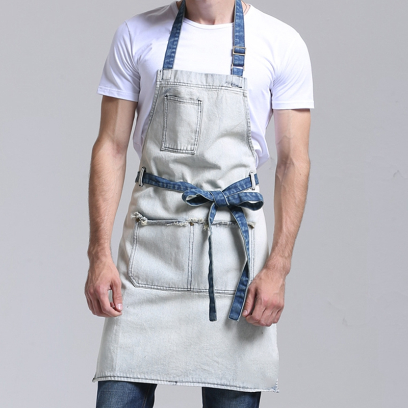 High quality vintage fashion durable cafe bakery restaurant general waiter work apron with logo custom