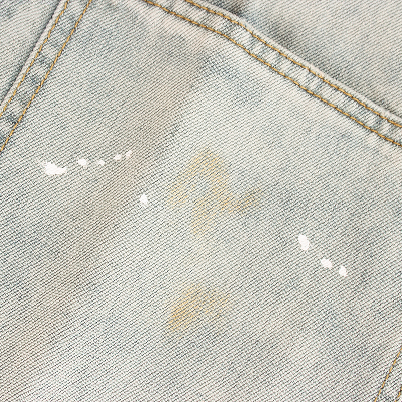 New style washed cotton material soft and fine color fastness kitchen cooking canvas denim apron